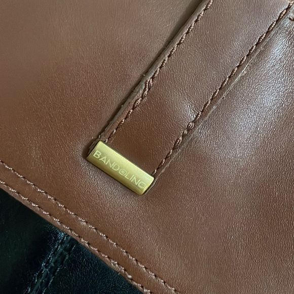 •BANDOLINO• brown/black boots with gold hardware in size 7.5 - Picture 7 of 12